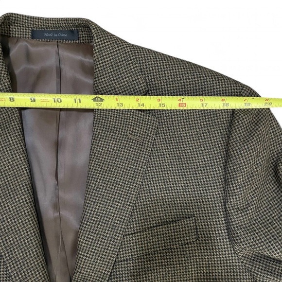 Ralph Lauren Brown Houndstooth Sport Coat Blazer Men’s 40R Classic - Picture 10 of 14